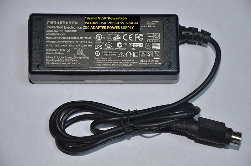 *Brand NEW*AC100-240V 5V 6.5A AC DC ADAPTER Powertron PA1065-050T2B650 POWER SUPPLY